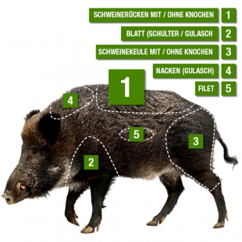 Wildschweinrücken ohne Knochen Übersicht